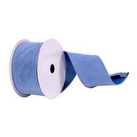 View 2.5"x30' Baby Blue Faux Suede Ribbon