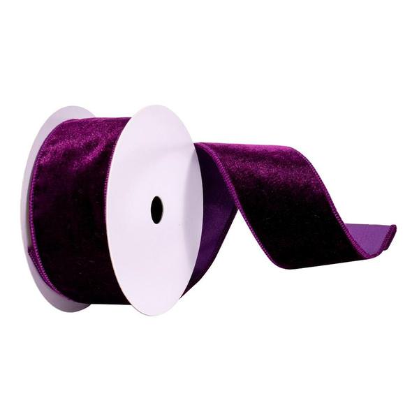 2.5" x 10Yd Plum Velvet Ribbon