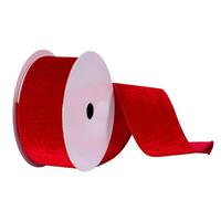 Vickerman 2.5" x 10Yd Red Velvet Ribbon