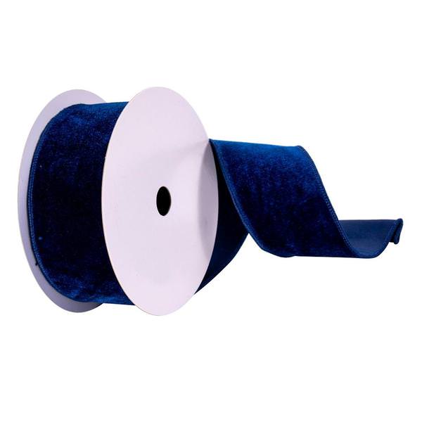 2.5" x 10Yd Midnight Blue Velvet Ribbon