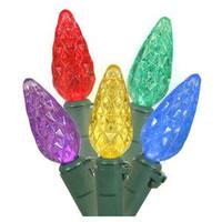 Vickerman 70 Light 35' Green Wire Multi-Color LED C6 String with 6" Spacing