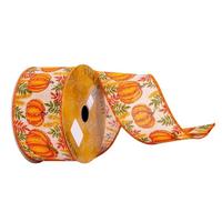 Vickerman 2.5" x 10Yd Jute Pumpkin Ribbon