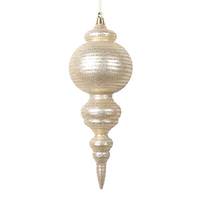 Vickerman 10" Matte Champagne Cone Ornament (2 Pack)