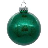 Vickerman 3" Seafoam Glitter Clear Ball Ornament (12 pack)