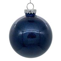 View 4" Midnight Blue Glitter Ball Ornament (6 pack)