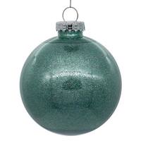 Vickerman 4" Frosty Mint Glitter Ball Ornament (6 pack)
