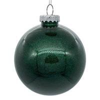 Vickerman 4" Midnight Green Glitter Ball Ornament (6 pack)