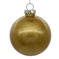 View 4.75" Gold Glitter Ball Ornament (4 pack)