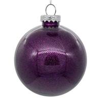 View 4.75" Plum Glitter Ball Ornament (4 pack)