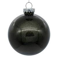 Vickerman 4.75" Gunmetal Latte Glitter Ball Ornament (4 pack)