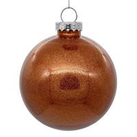 View 4.75" Copper Glitter Ball Ornament (4 pack)