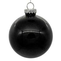View 6" Black Glitter Ball Ornament (4 pack)