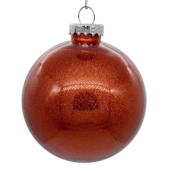 6" Bittersweet Glitter Ball Ornament (4 pack)