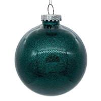 Vickerman 6" Sea Blue Glitter Ball Ornament (4 pack)