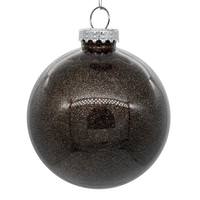 Vickerman 6" Chocolate Glitter Ball Ornament (4 pack)