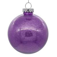 Vickerman 6" Lavender Glitter Ball Ornament (4 pack)