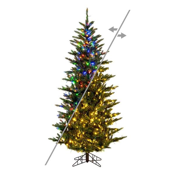 4.5' x 31" Artificial Natural Fraser Fir 500 Color Changing LED Lights