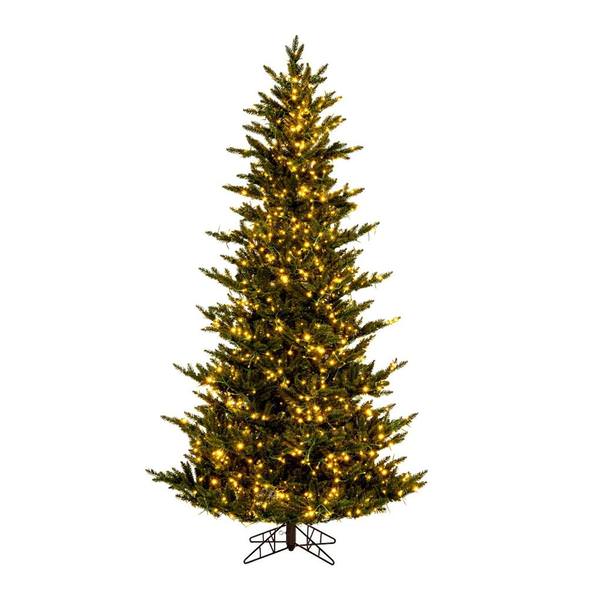 7.5' x 54" Artificial Natural Fraser Fir 1800 Color Changing Lights