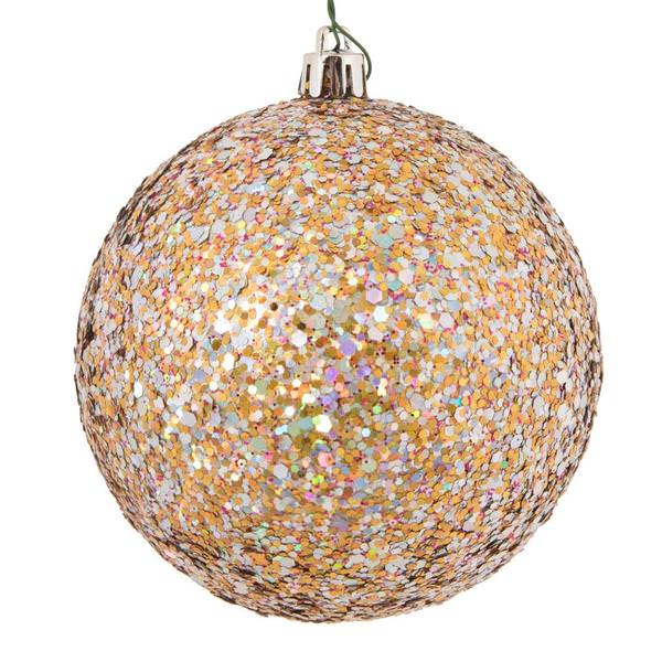 4" Multi-Color Sequin Ball Ornament (6 pack)