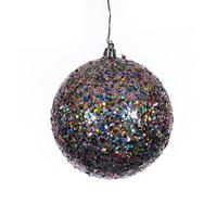 Vickerman 4.75" Multi-Color Sequin-Glitter Ball Ornament (4 Pack)