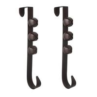 Vickerman 12"  Black/Brown Door Hanger with Bells (2 Pack)