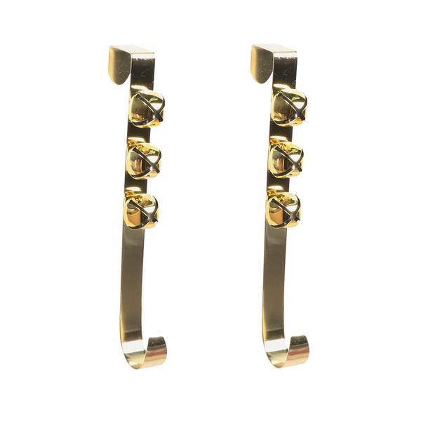 12" Gold Door Hanger with Bells (2 Pack)