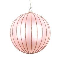 Vickerman 4" Rose Gold Matte Glitter Ball Ornament (4 pack)