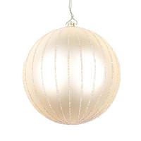 Vickerman 4" Champagne Matte Glitter Ball Ornament (4 pack)