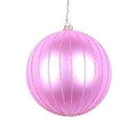 View 4" Orchid Matte Glitter Ball Ornament (4 pack)