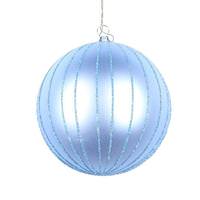 Vickerman 4" Periwinkle Matte Glitter Ball Ornament (4 pack)