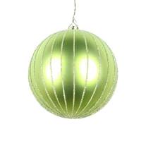 Vickerman 4" Celadon Matte Glitter Ball Ornament (4 pack)