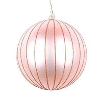 Vickerman 5" Rose Gold Matte Glitter Ball Ornament (4 pack)