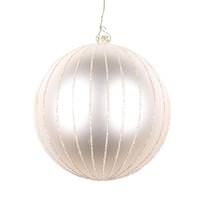 Vickerman 5" Oat Matte Glitter Ball Ornament (4 pack)