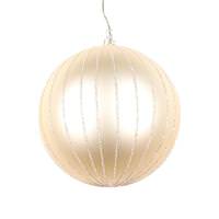 Vickerman 5" Champagne Matte Glitter Ball Ornament (4 pack)