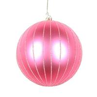 Vickerman 5" Mauve Matte Glitter Ball Ornament (4 pack)