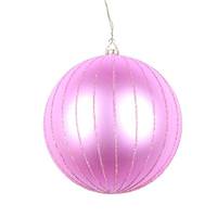 View 5" Orchid Matte Glitter Ball Ornament (4 pack)
