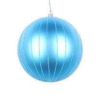 Vickerman 5" Turquoise Matte Glitter Ball Ornament (4 pack)
