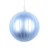 Vickerman 5" Periwinkle Matte Glitter Ball Ornament (4 pack)