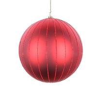 Vickerman 4" Red Matte Glitter Ball Ornament (4 pack)