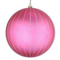 Vickerman 6" Mauve Matte Glitter Ball Ornament (2 pack)