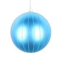 Vickerman 6" Turquoise Matte Glitter Ball Ornament (2 pack)