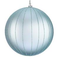 Vickerman 6" Frosty Mint Matte Glitter Ball Ornament (2 pack)