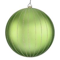 Vickerman 6" Celadon Matte Glitter Ball Ornament (2 pack)