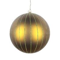 Vickerman 6" Olive Matte Glitter Ball Ornament (2 pack)