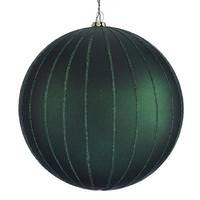 Vickerman 6" Midnight Green Matte Glitter Ball Ornament (2 pack)
