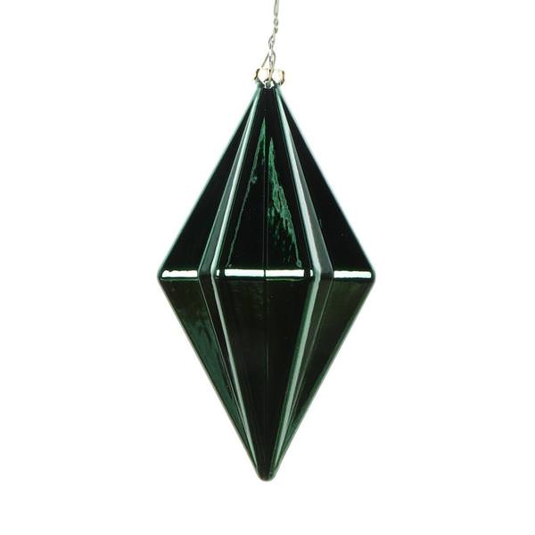 5.5" Midnight Green Shiny Finial Ornament (4 pack)