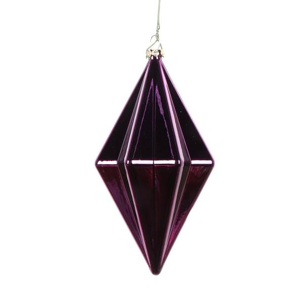 5.5" Plum Matte Finial Ornament (4 pack)