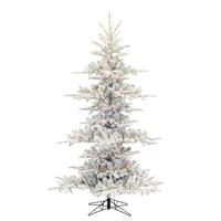 Vickerman 7.5' x 57" Artificial Flocked Yukon Display 750 Warm White LED Lights