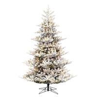 Vickerman 7.5' x 61" Artificial Flocked Hudson Fraser 800 Warm White Dura-Lit LED Miniature Lights