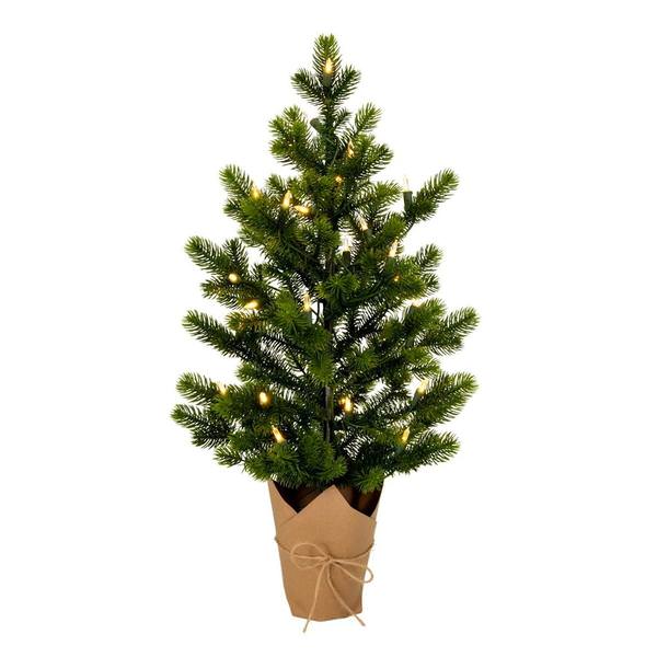 24" x 14" Bryson Spruce Christmas Tree with 35 Warm White LED Lights